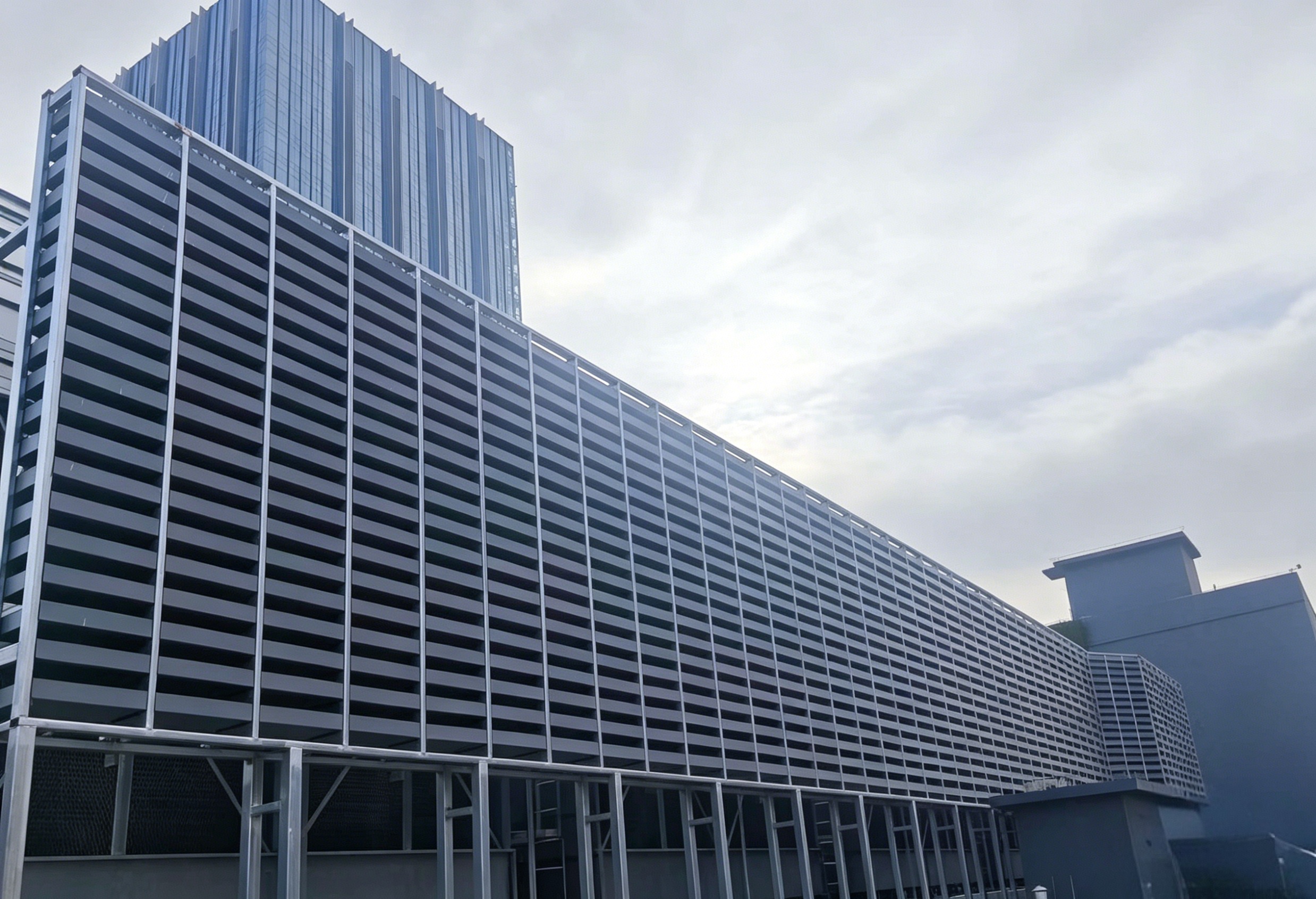 Rooftop Cooling Tower Acoustic Louver Procurement & Installation Project | Commercial Mall Noise Control